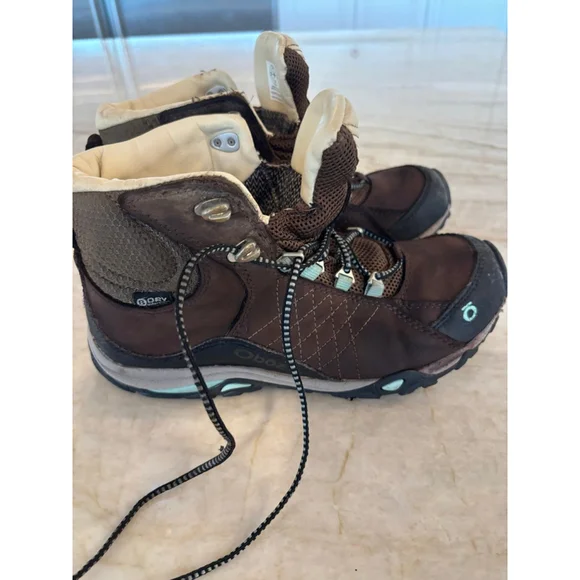 Women's Oboz Lace Up Boots 7.5 Brown Beige - Picture 4 of 9